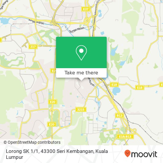 Peta Lorong SK 1 / 1, 43300 Seri Kembangan