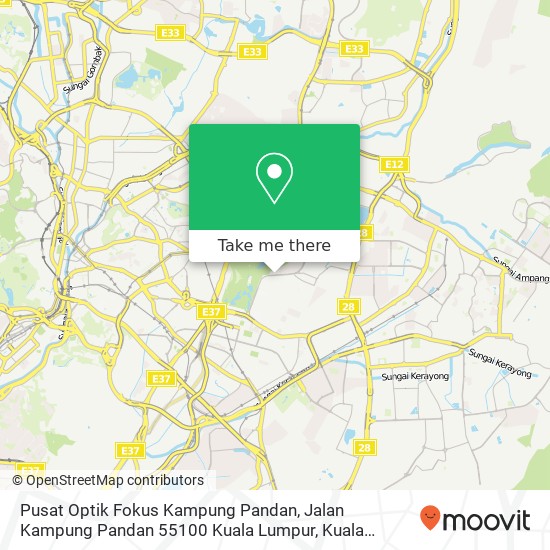 Pusat Optik Fokus Kampung Pandan, Jalan Kampung Pandan 55100 Kuala Lumpur map