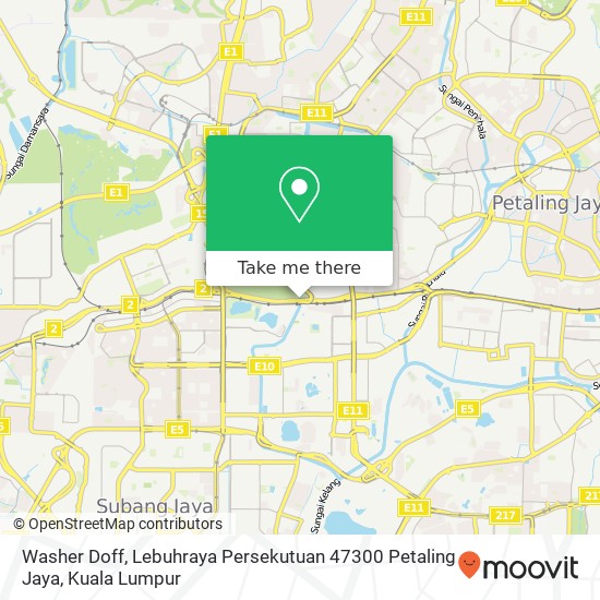 Washer Doff, Lebuhraya Persekutuan 47300 Petaling Jaya map