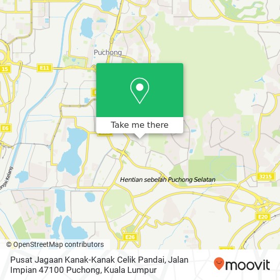 Pusat Jagaan Kanak-Kanak Celik Pandai, Jalan Impian 47100 Puchong map