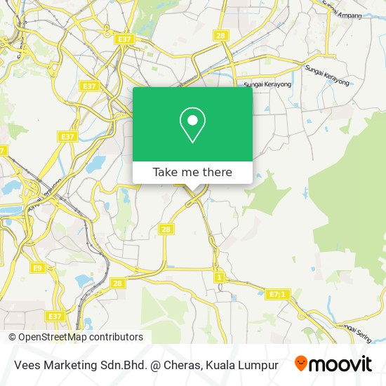 Vees Marketing Sdn.Bhd. @ Cheras map