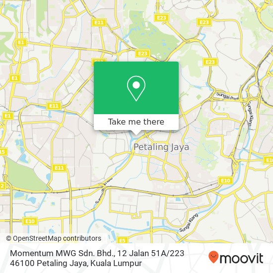 Momentum MWG Sdn. Bhd., 12 Jalan 51A / 223 46100 Petaling Jaya map