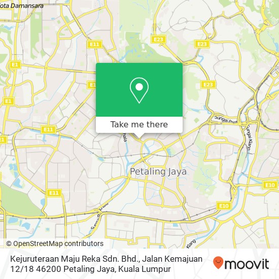 Peta Kejuruteraan Maju Reka Sdn. Bhd., Jalan Kemajuan 12 / 18 46200 Petaling Jaya