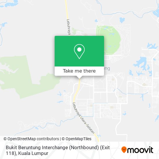 Peta Bukit Beruntung Interchange (Northbound) (Exit 118)