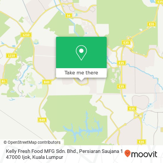 Peta Kelly Fresh Food MFG Sdn. Bhd., Persiaran Saujana 1 47000 Ijok
