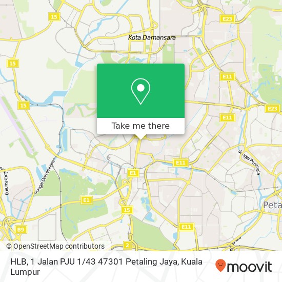 HLB, 1 Jalan PJU 1 / 43 47301 Petaling Jaya map