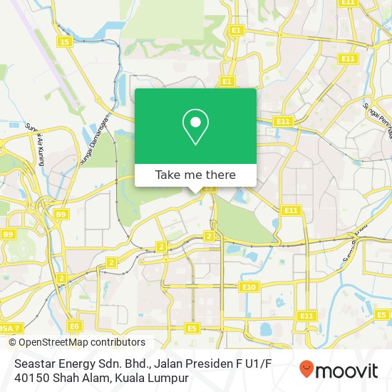 Seastar Energy Sdn. Bhd., Jalan Presiden F U1 / F 40150 Shah Alam map