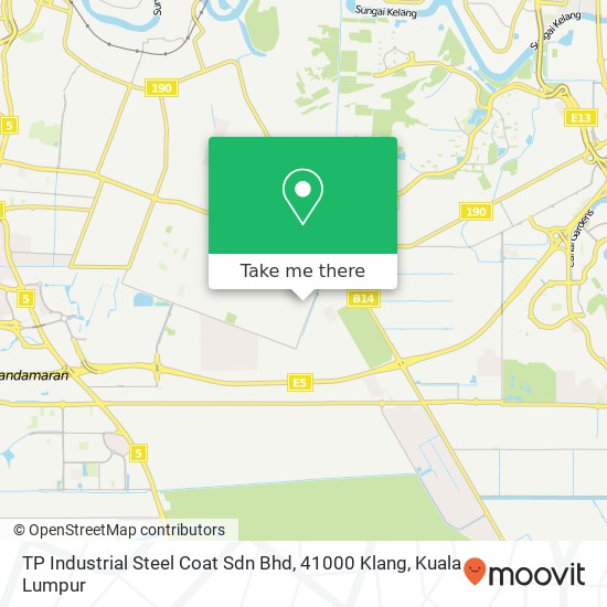 Peta TP Industrial Steel Coat Sdn Bhd, 41000 Klang