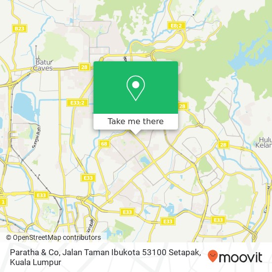 Peta Paratha & Co, Jalan Taman Ibukota 53100 Setapak