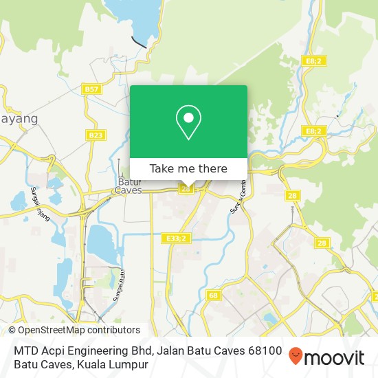 MTD Acpi Engineering Bhd, Jalan Batu Caves 68100 Batu Caves map