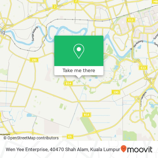 Peta Wen Yee Enterprise, 40470 Shah Alam