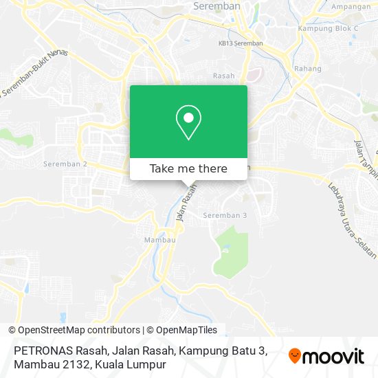 Peta PETRONAS Rasah, Jalan Rasah, Kampung Batu 3, Mambau 2132