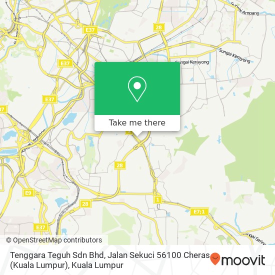 Tenggara Teguh Sdn Bhd, Jalan Sekuci 56100 Cheras (Kuala Lumpur) map