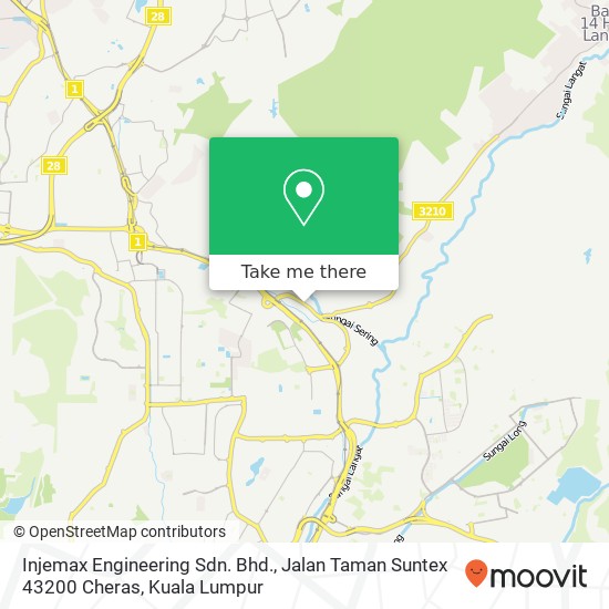 Peta Injemax Engineering Sdn. Bhd., Jalan Taman Suntex 43200 Cheras