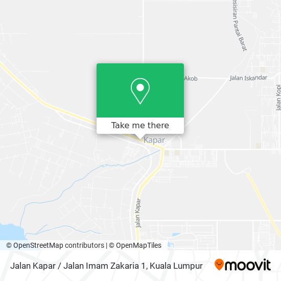 Jalan Kapar / Jalan Imam Zakaria 1 map