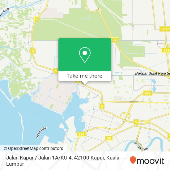 Peta Jalan Kapar / Jalan 1A / KU 4, 42100 Kapar