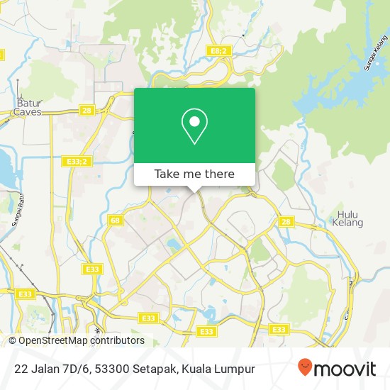 Peta 22 Jalan 7D/6, 53300 Setapak