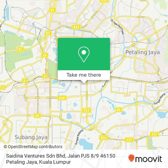 Saidina Ventures Sdn Bhd, Jalan PJS 8 / 9 46150 Petaling Jaya map