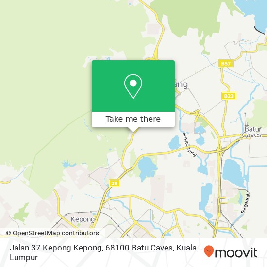 Peta Jalan 37 Kepong Kepong, 68100 Batu Caves