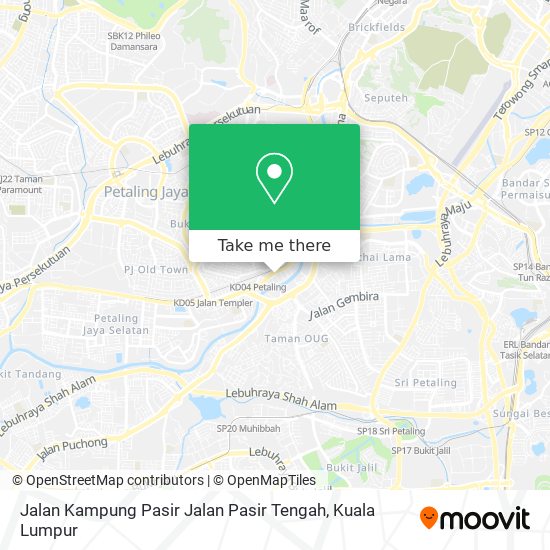 Peta Jalan Kampung Pasir Jalan Pasir Tengah