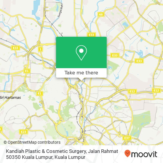 Kandiah Plastic & Cosmetic Surgery, Jalan Rahmat 50350 Kuala Lumpur map