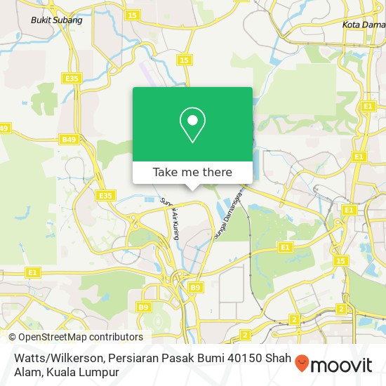 Watts / Wilkerson, Persiaran Pasak Bumi 40150 Shah Alam map