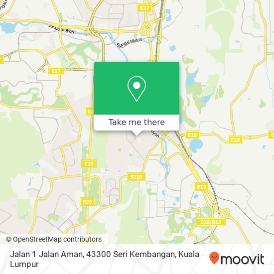 Peta Jalan 1 Jalan Aman, 43300 Seri Kembangan