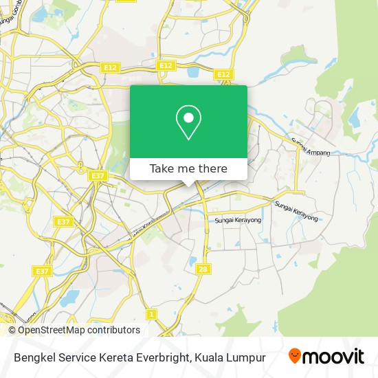 Bengkel Service Kereta Everbright map