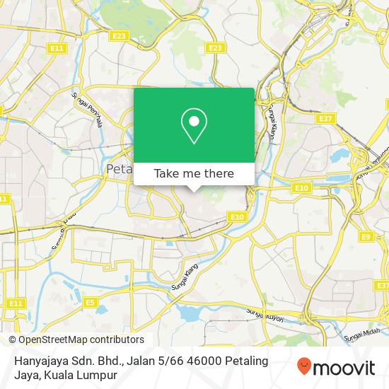 Hanyajaya Sdn. Bhd., Jalan 5 / 66 46000 Petaling Jaya map