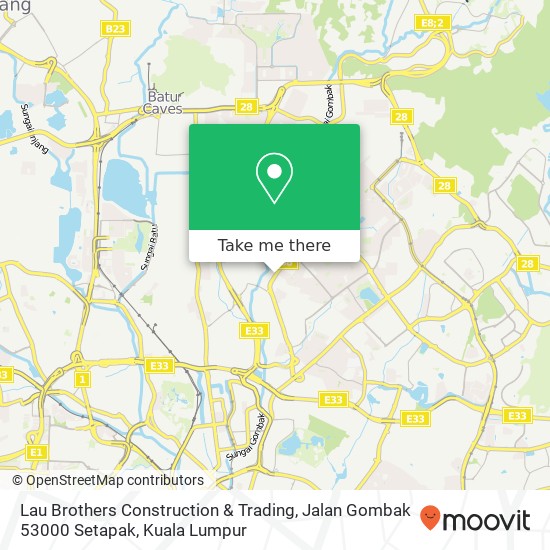 Lau Brothers Construction & Trading, Jalan Gombak 53000 Setapak map