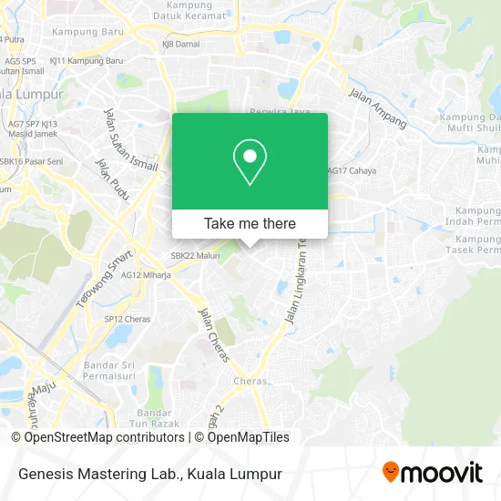 Genesis Mastering Lab. map