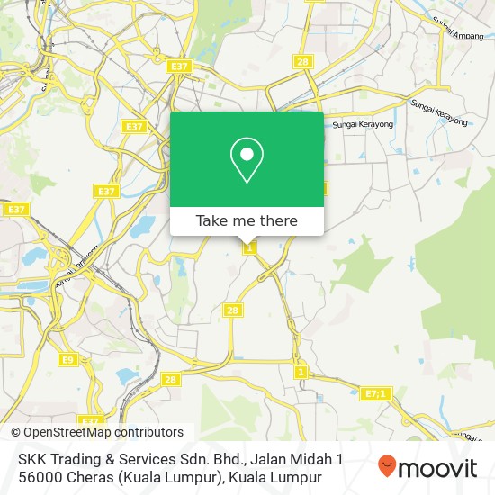 SKK Trading & Services Sdn. Bhd., Jalan Midah 1 56000 Cheras (Kuala Lumpur) map