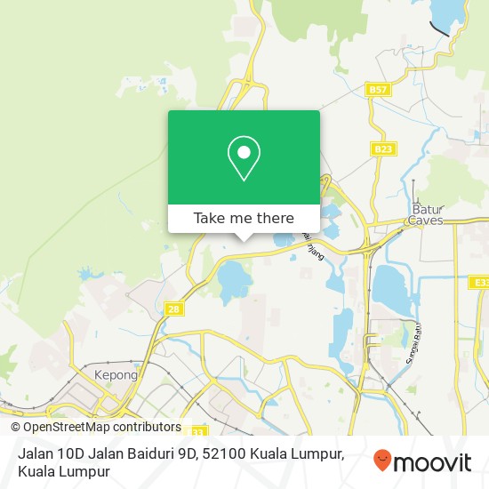 Jalan 10D Jalan Baiduri 9D, 52100 Kuala Lumpur map