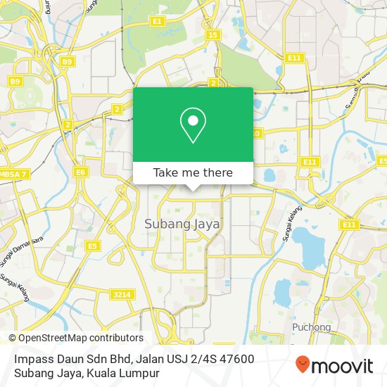 Impass Daun Sdn Bhd, Jalan USJ 2 / 4S 47600 Subang Jaya map