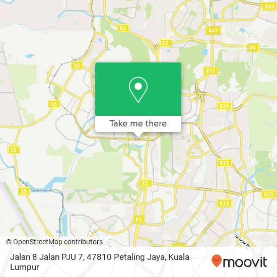 Peta Jalan 8 Jalan PJU 7, 47810 Petaling Jaya