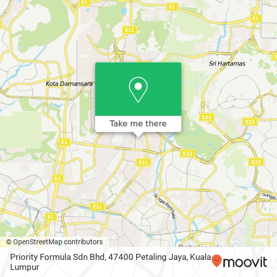 Priority Formula Sdn Bhd, 47400 Petaling Jaya map