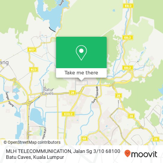 MLH TELECOMMUNICATION, Jalan Sg 3 / 10 68100 Batu Caves map