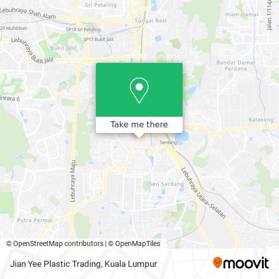 Jian Yee Plastic Trading map