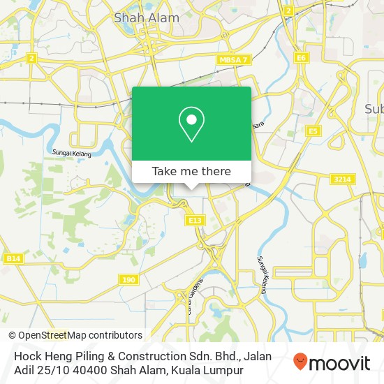 Hock Heng Piling & Construction Sdn. Bhd., Jalan Adil 25 / 10 40400 Shah Alam map