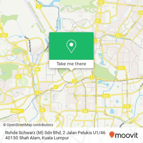 Rohde Schwarz (M) Sdn Bhd, 2 Jalan Pelukis U1 / 46 40150 Shah Alam map