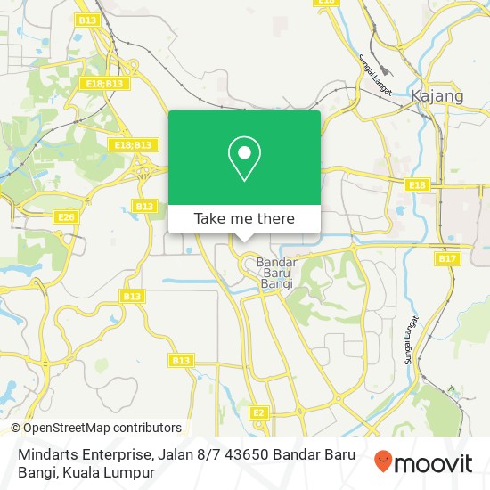 Mindarts Enterprise, Jalan 8 / 7 43650 Bandar Baru Bangi map