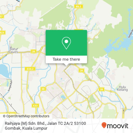 Raihjaya (M) Sdn. Bhd., Jalan TC 2A / 2 53100 Gombak map