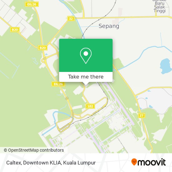 Caltex, Downtown KLIA map