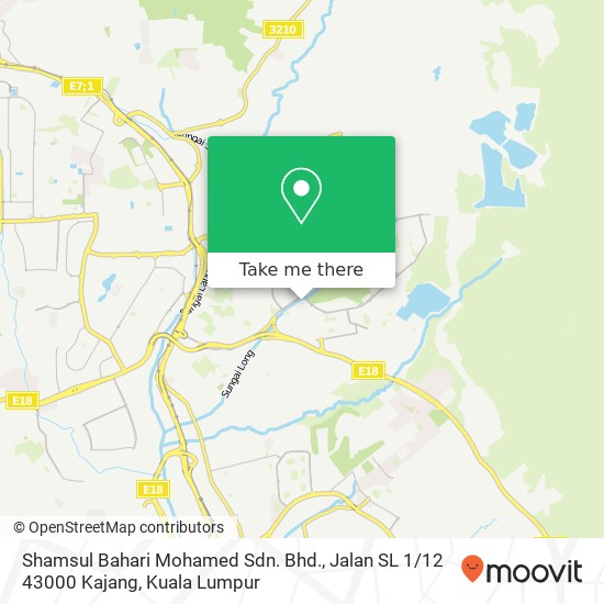 Shamsul Bahari Mohamed Sdn. Bhd., Jalan SL 1 / 12 43000 Kajang map