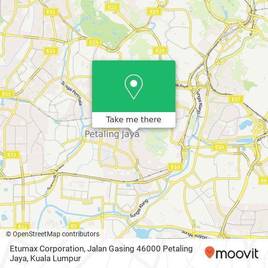 Etumax Corporation, Jalan Gasing 46000 Petaling Jaya map