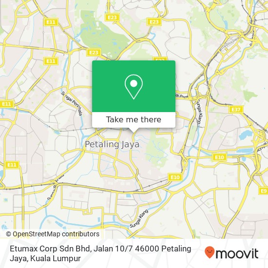Peta Etumax Corp Sdn Bhd, Jalan 10 / 7 46000 Petaling Jaya