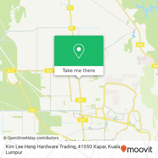 Peta Kim Lee Heng Hardware Trading, 41050 Kapar