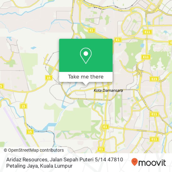 Aridaz Resources, Jalan Sepah Puteri 5 / 14 47810 Petaling Jaya map
