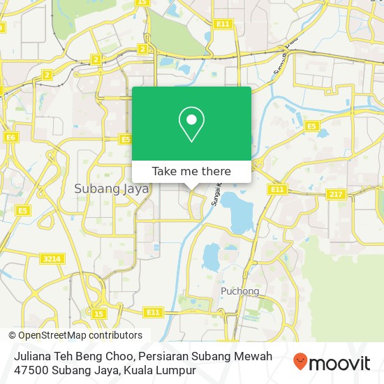 Juliana Teh Beng Choo, Persiaran Subang Mewah 47500 Subang Jaya map