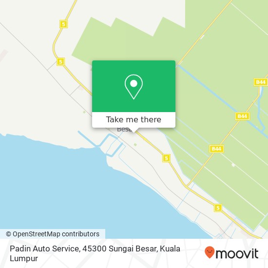 Peta Padin Auto Service, 45300 Sungai Besar